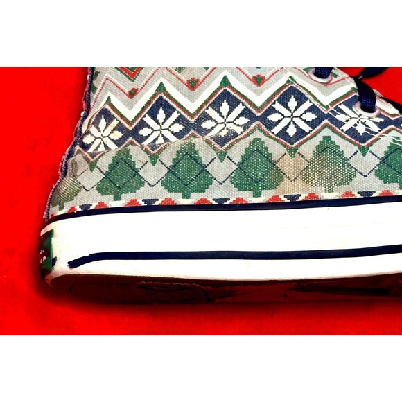 Converse Chuck Taylor High Top Holiday Sweater Christmas Mens 6 Womens 8 169352c - Picture 7 of 11